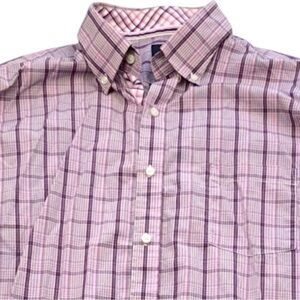 TailorByrd Purple Plaid Shirt Mens XXL Long Sleeve Cotton Button Down Careercore